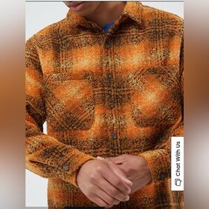 Pacsun Tommy Orange Plaid Classic Shacket